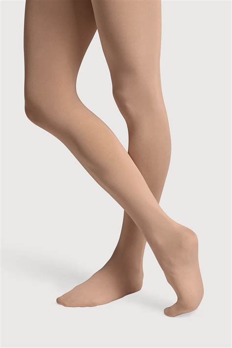 tan footed tights by bloch.